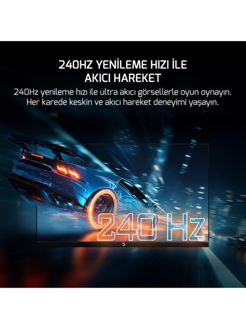  GAMEPOWER 27" SONIC V40 240Hz 0.5Ms Fast IPS Fhd RGB Gaming Monitör (Sıfır Ölü Piksel Garantili)